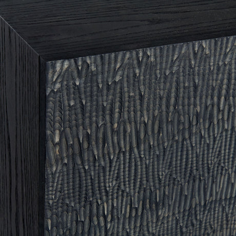 Modrest Tasha - Modern Black Ash + Brushed Gold Buffet