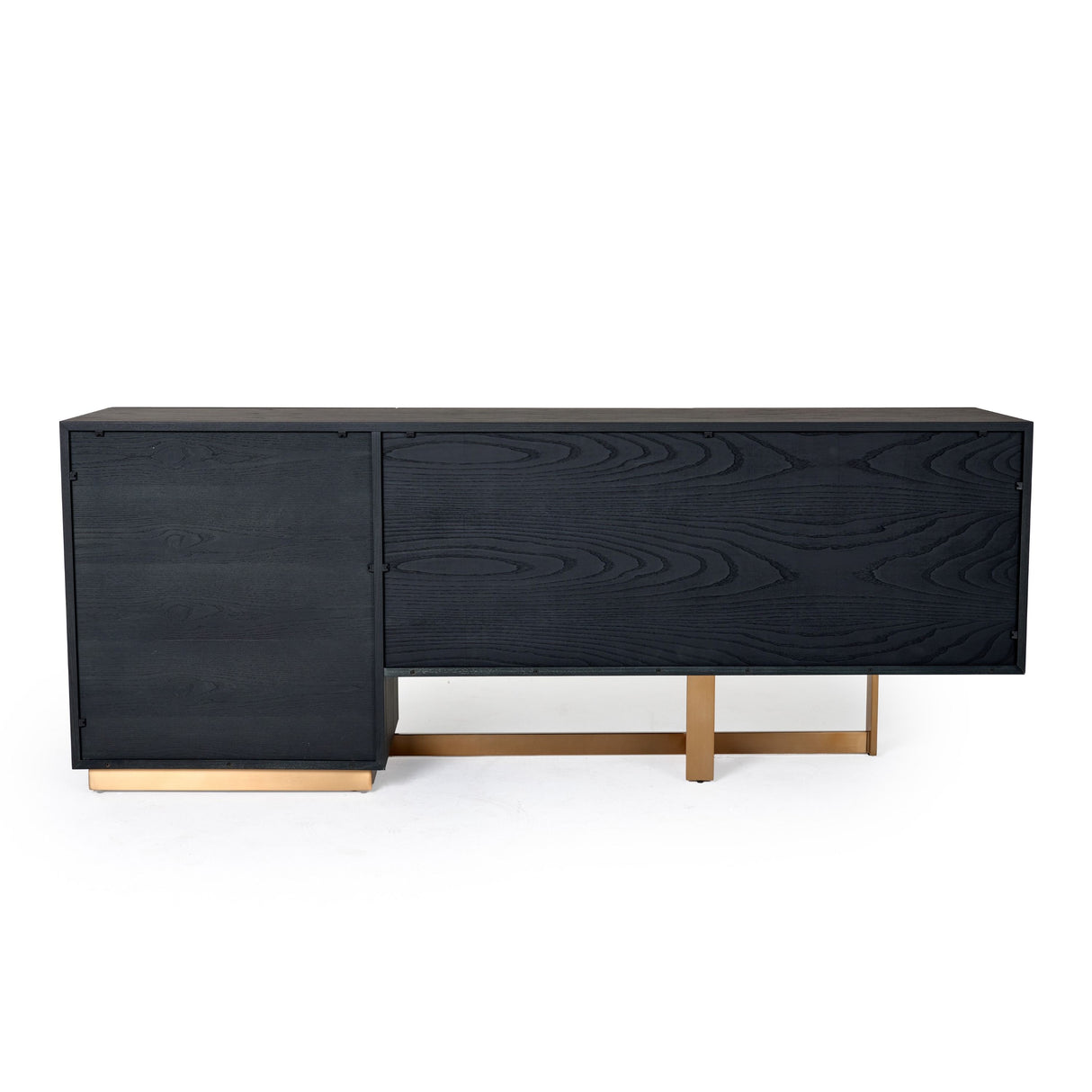 Modrest Tasha - Modern Black Ash + Brushed Gold Buffet