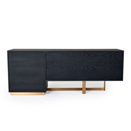Modrest Tasha - Modern Black Ash + Brushed Gold Buffet