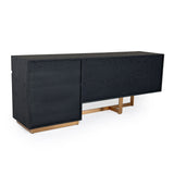 Modrest Tasha - Modern Black Ash + Brushed Gold Buffet