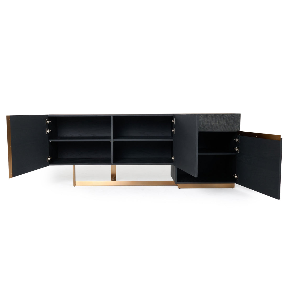 Modrest Tasha - Modern Black Ash + Brushed Gold Buffet