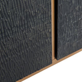 Modrest Tasha - Modern Black Ash + Brushed Gold Buffet