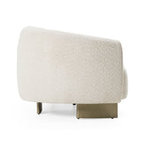 Thrive - Modern Beige Fabric + Antique Brass Sofa - View Image 1