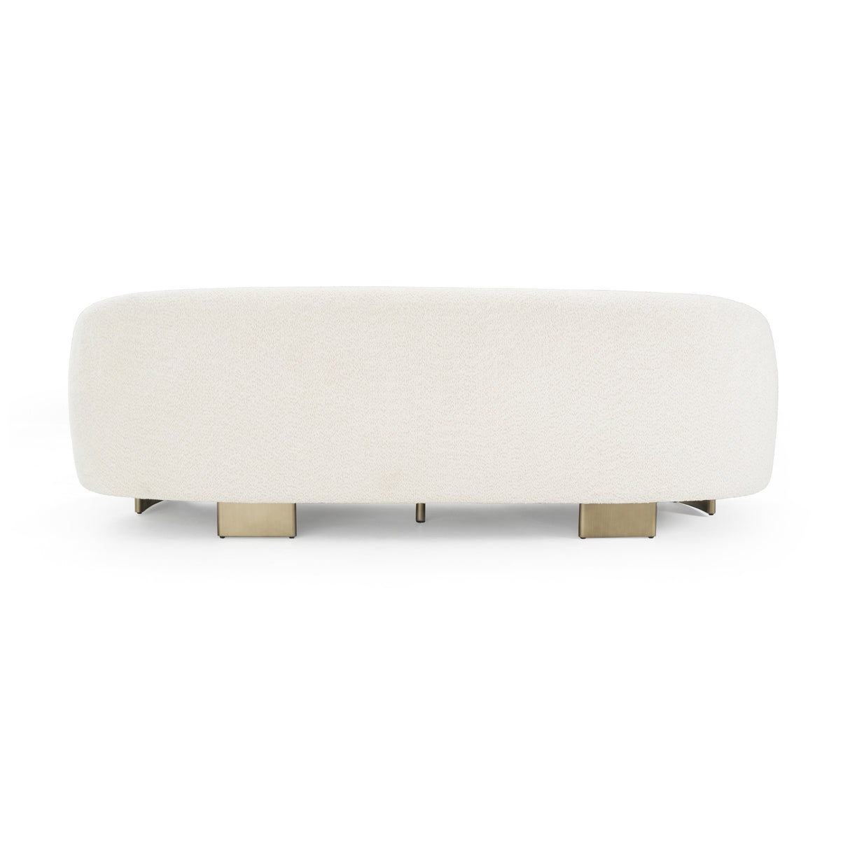 Thrive - Modern Beige Fabric + Antique Brass Sofa - View Image 1