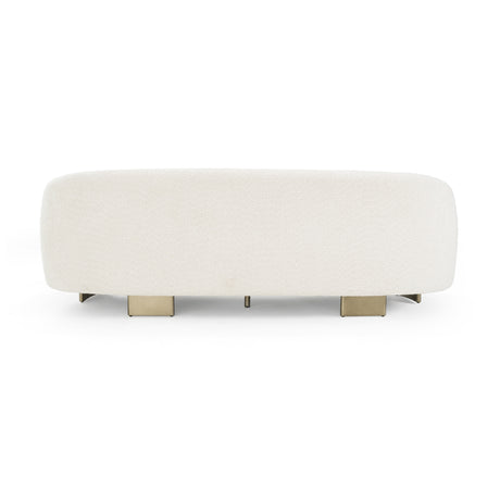 Thrive - Modern Beige Fabric + Antique Brass Sofa - View Image 1