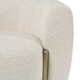 Thrive - Modern Beige Fabric + Antique Brass Sofa - View Image 1