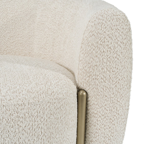 Thrive - Modern Beige Fabric + Antique Brass Sofa - View Image 1