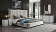 Token - Eastern King Modern White & Stainless Steel Bed - View Image 1