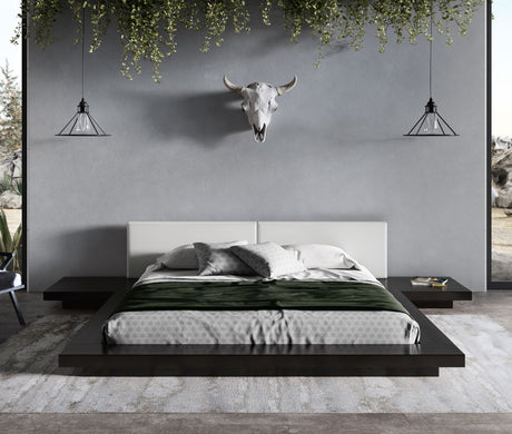 Tokyo - Queen Contemporary Black and White Platform Bed - View Image 1