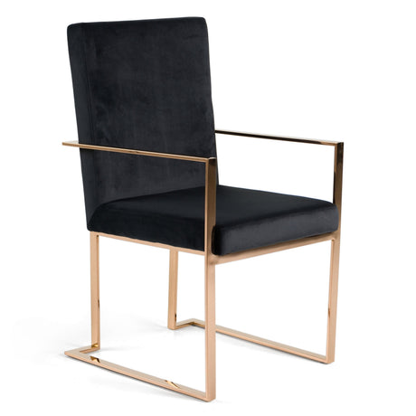 Cartier Black Glass & Rose Gold Dining Table Set – VIG Furniture - sold by Home Elegance USA