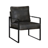 Trent Accent Chair Dark Gray angle view - Homelegance