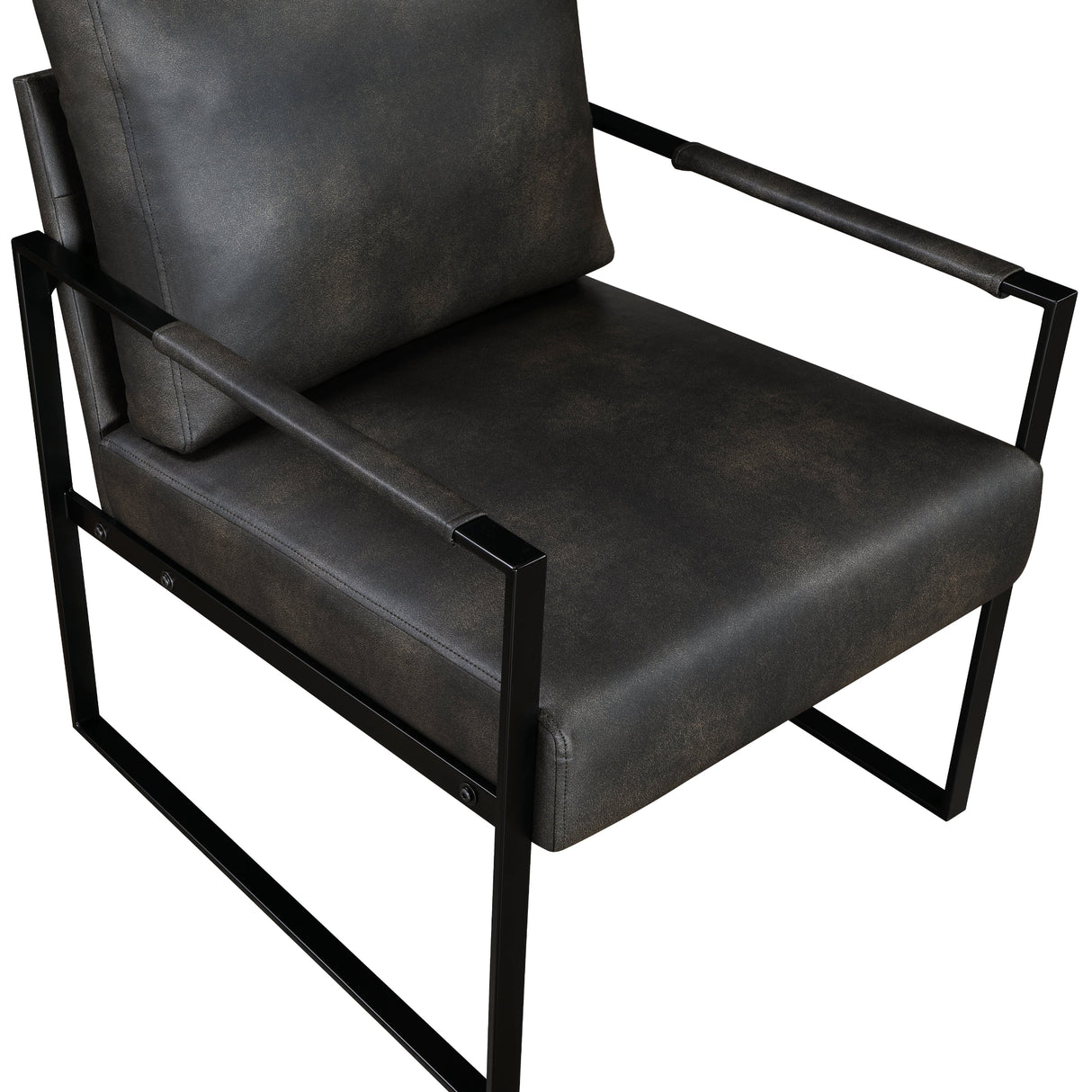 Trent Accent Chair Dark Gray armrest detail - Homelegance