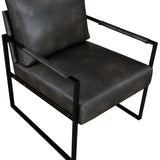 Trent Accent Chair Dark Gray armrest detail - Homelegance