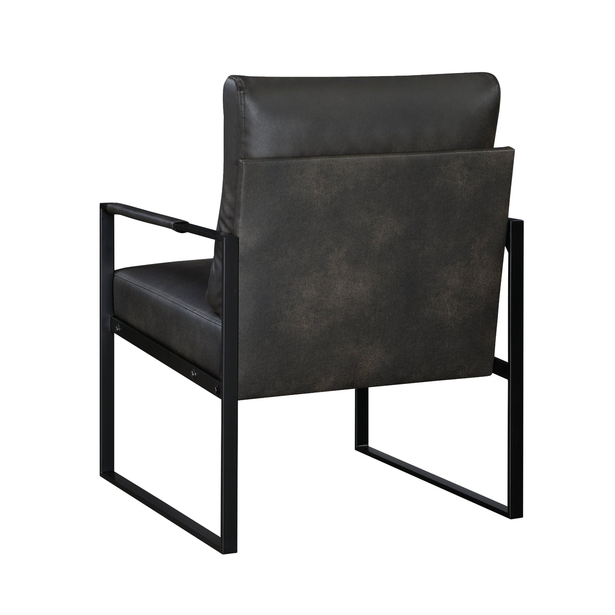 Trent Accent Chair Dark Gray back angle view - Homelegance