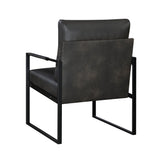 Trent Accent Chair Dark Gray back angle view - Homelegance