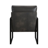 Trent Accent Chair Dark Gray back view - Homelegance