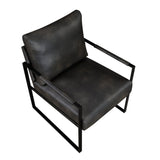Trent Accent Chair Dark Gray front angle view - Homelegance