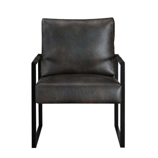 Trent Accent Chair Dark Gray front view - Homelegance