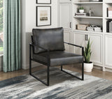 Trent Accent Chair Dark Gray in room view - Homelegance