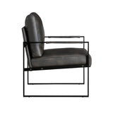 Trent Accent Chair Dark Gray side view - Homelegance