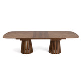 Truman - Mid-Century Modern Walnut Extendable Dining Table - View Image 1