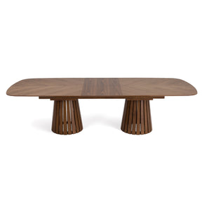 Truman - Mid-Century Modern Walnut Extendable Dining Table - View Image 1