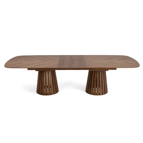 Truman - Mid-Century Modern Walnut Extendable Dining Table - View Image 1