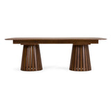 Truman - Mid-Century Modern Walnut Extendable Dining Table + 8 Chairs Set - View Image 1