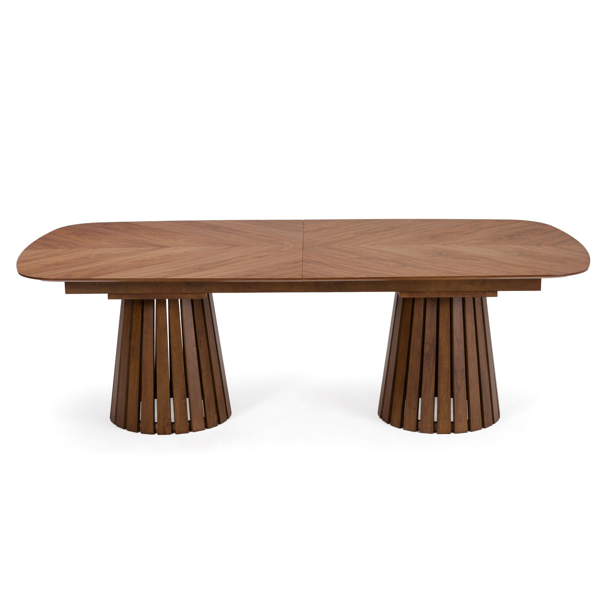 Truman - Mid-Century Modern Walnut Extendable Dining Table - View Image 1