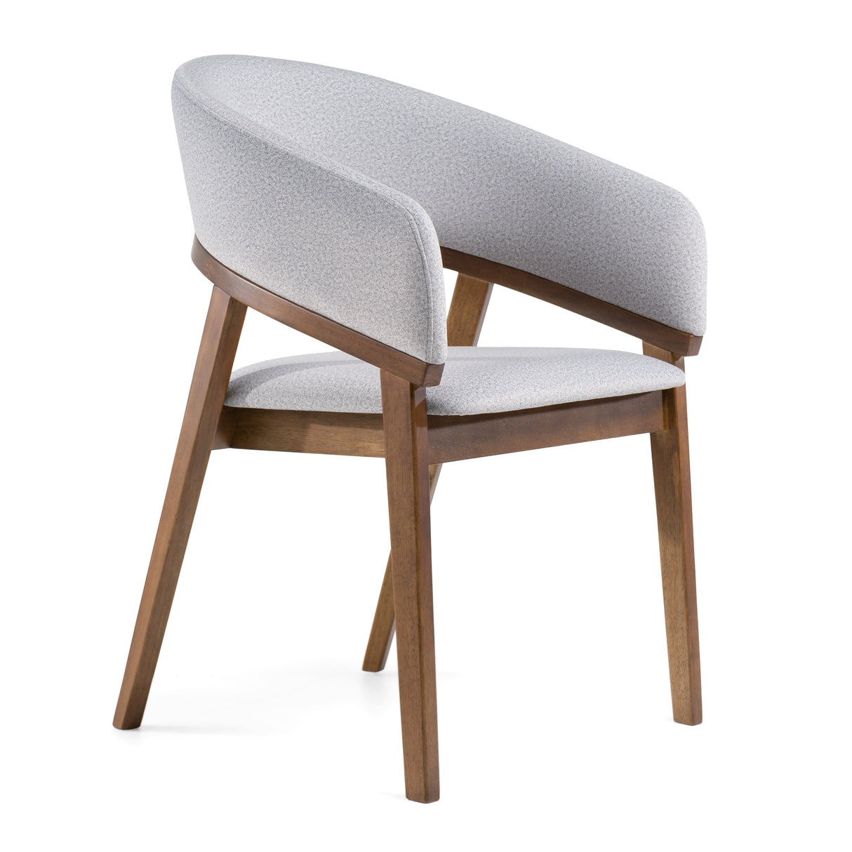 Truman - Mid-Century Modern Walnut Extendable Dining Table + 8 Chairs Set - View Image 1