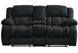 U250 Ebony Console Reclining Loveseat | Global Furniture USA