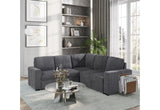 U2660 Grey Sectional W/O Chaise And W/ Pullout | Global Furniture USA