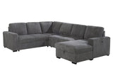 U2660 Grey Sectional W/Pull Out | Global Furniture USA