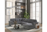 U2660 Grey Sectional W/Pull Out | Global Furniture USA