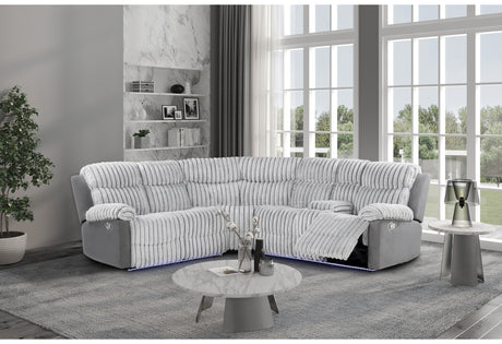 U6028 Grey Sectional With Led | Global Furniture USA