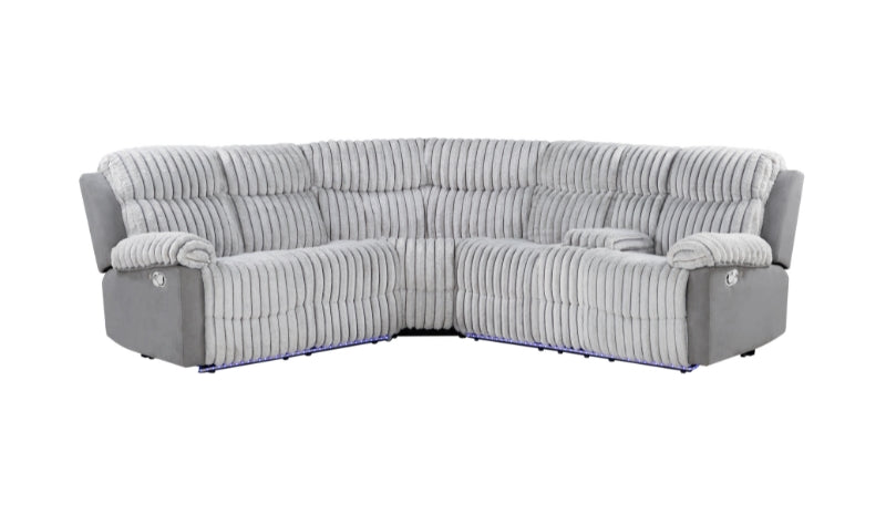 U6028 Grey Sectional With Led | Global Furniture USA