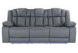 U7068 Grey 10 Power Reclining Sofa With Ddt, Wc And Led | Global Furniture USA