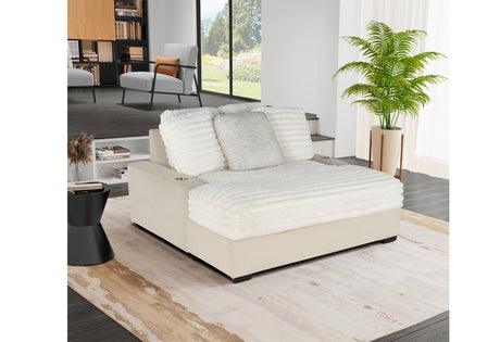 U8291 Beige Lounger Sofa With Usb