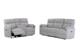 U8571 Dolphin Grey 2-piece Power Reclining Living Room Set - Global Furniture USA white background