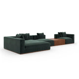 Bello 4PC Sectional Sofa with Vintage Velvet Upholstery and Cocktail Table – Caracole