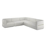 Rhythm L Sectional Sofa with Ribbed Linen Upholstery – Caracole