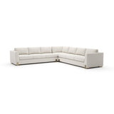 Counter Balance L Sectional Sofa Without Ottoman with Oatmeal Woven Fabric – Caracole