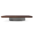 Valley - Modern Walnut + Titanium Low Coffee Table - View Image 1