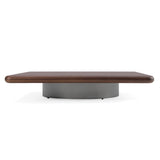 Valley - Modern Walnut + Titanium Low Coffee Table - View Image 1