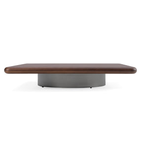 Valley - Modern Walnut + Titanium Low Coffee Table - View Image 1
