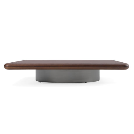Valley - Modern Walnut + Titanium Low Coffee Table - View Image 1