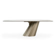 Vela - Modern Ceramic + Brass Dining Table - View Image 1