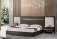 Velondra - Queen Modern Eucalypto + Marble Bed with Two Nightstands - View Image 1