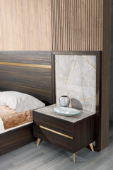 Velondra - Queen Modern Eucalypto + Marble Bedroom Set - View Image 1
