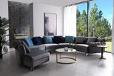 Divani Casa Modern Grey Velvet Circular Sectional Sofa Vg2T1124 - 5P - Gry | Home Elegance USA